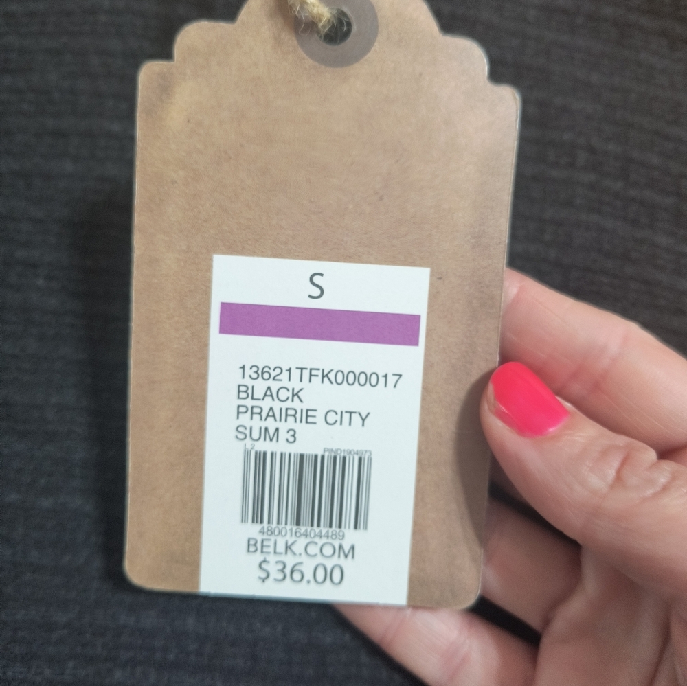 3/$10⭐ NWT True Craft Black Prairie City Hi-Low tank top tunic, women's small - Picture 4 of 11
